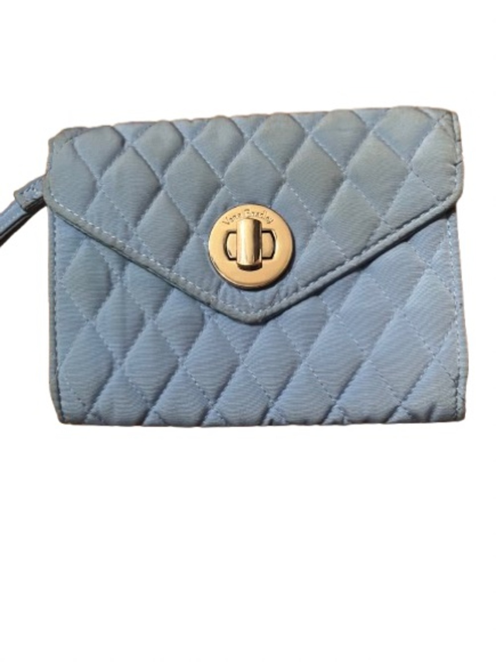 Vera Bradley Your Turn Smartphone Quilted Light Blue Turn-Lock Wristlet Wallet